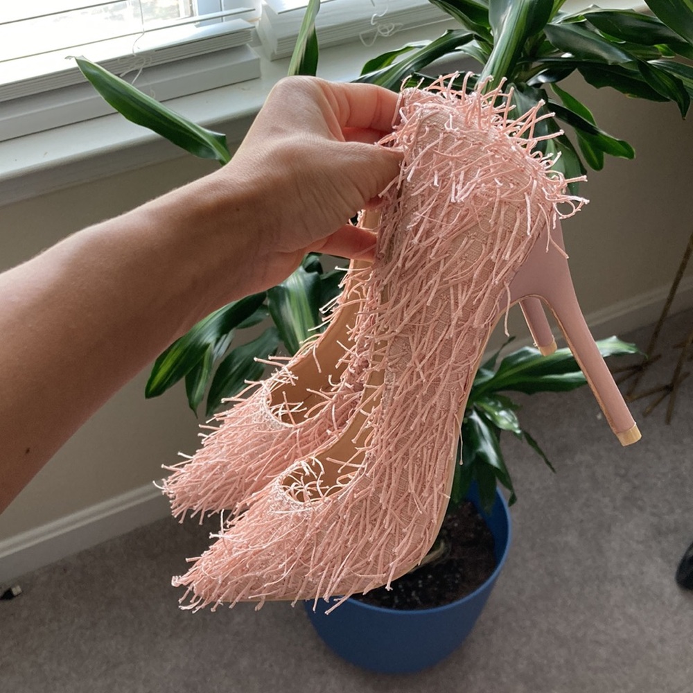 Pink Fringe Pump - Picture 4 of 13
